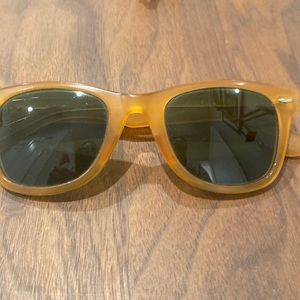 Vintage yellow frame rayban